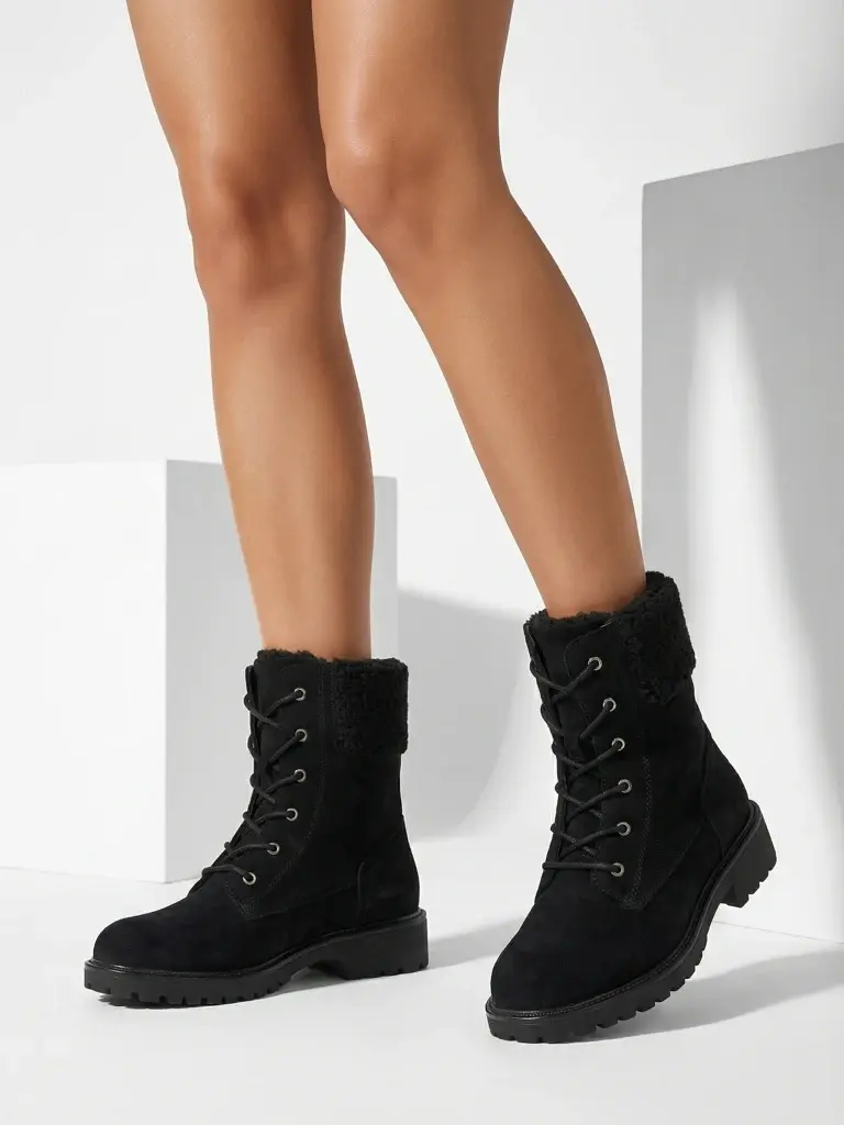 Dámske členkové čižmy z ekosemišu