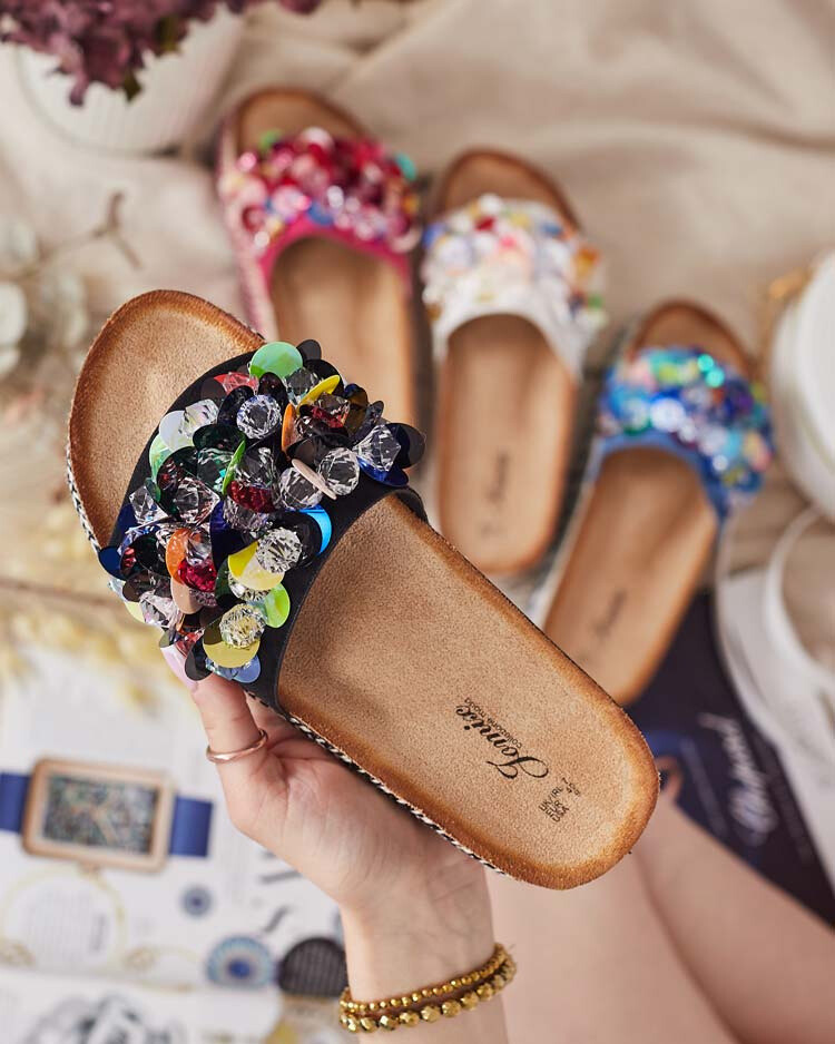 Dámske žabky Loassa s kamienkami