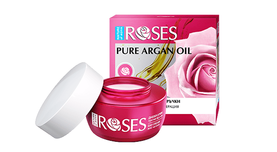 ROSES Intenzívny denný krém proti vráskam s ružovým olejom, arganom a morským kolagénom  pre normálnu pleť 50 ml - NATURE OF AGIVA
