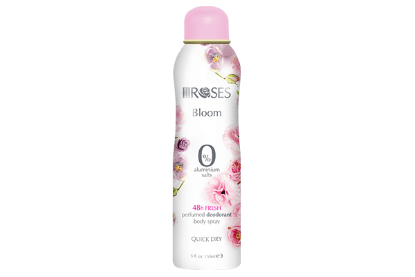 ROSES BLOOM Parfumovaný dezodorant s jemnou a očarujúcou vôňou 150 ml - NATURE OF AGIVA