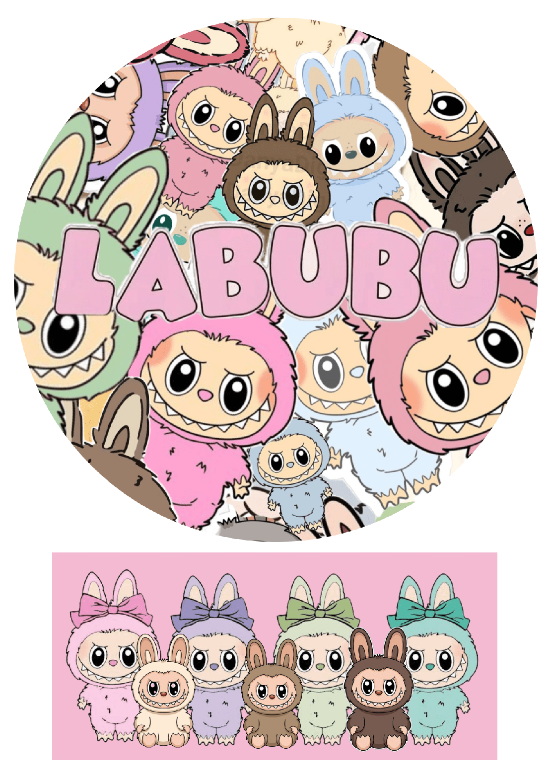 Personal Jedlý obrázok na tortu - Labubu Veľkosť jedlý papier: Fondán 0,5 mm