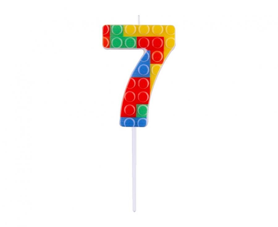 Godan Narodeninová farebná sviečka Lego - 7