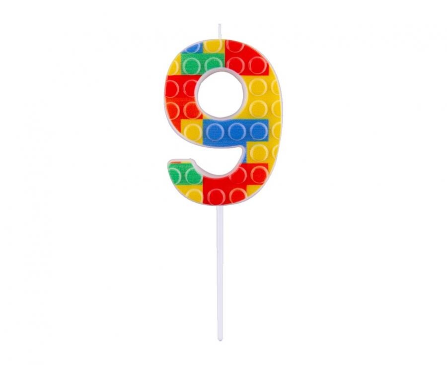 Godan Narodeninová farebná sviečka Lego - 9
