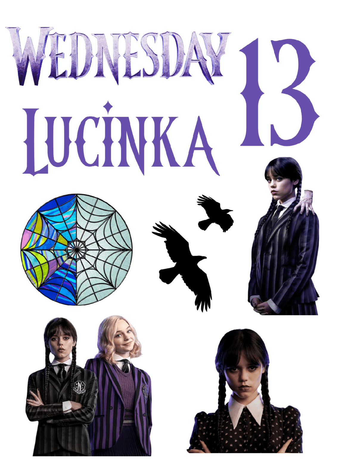 Personal Jedlé personalizované obrázky - Wednesday Veľkosť jedlý papier: Fondán 0,5 mm