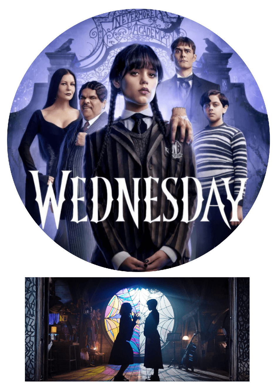 Personal Jedlý obrázok na tortu - Wednesday Veľkosť jedlý papier: Fondán 0,5 mm