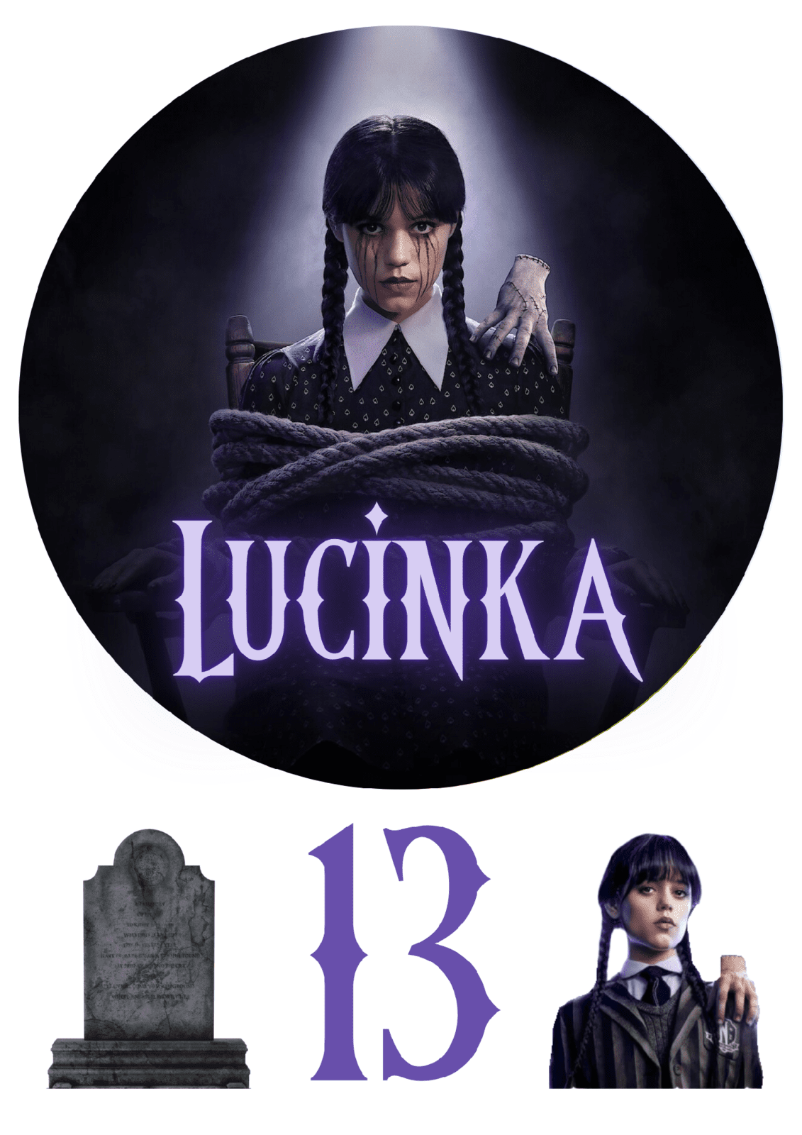 Personal Jedlý personalizovaný obrázok na tortu - Wednesday Veľkosť jedlý papier: Fondán 0,5 mm