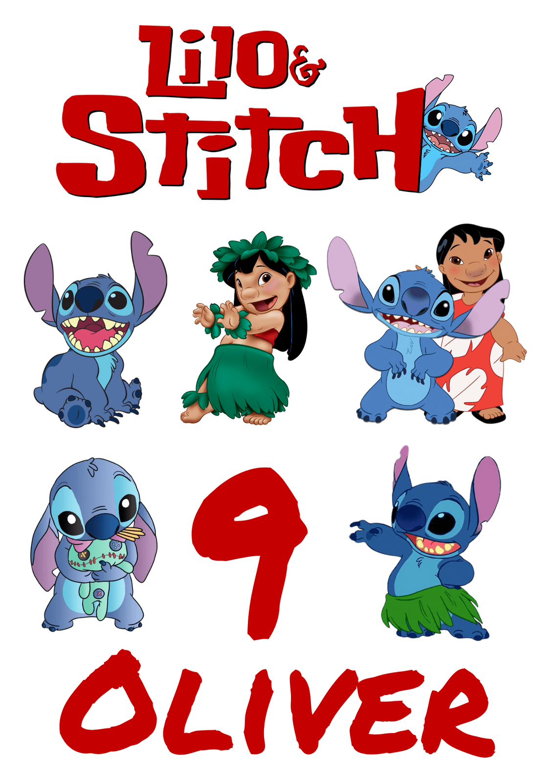 Personal Jedlé personalizované obrázky - Lilo a Stitch Veľkosť jedlý papier: Fondán 0,5 mm