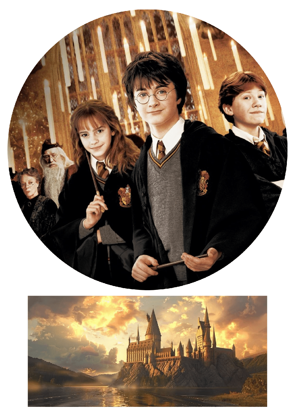 Personal Jedlý obrázok na tortu - Harry Potter Veľkosť jedlý papier: Fondán 0,5 mm