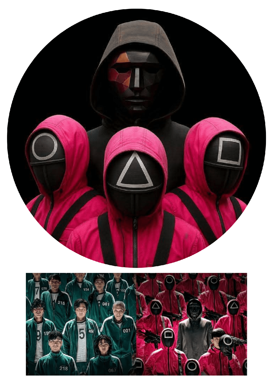 Personal Jedlý obrázok na tortu - Squid Game Veľkosť jedlý papier: Fondán 0,5 mm