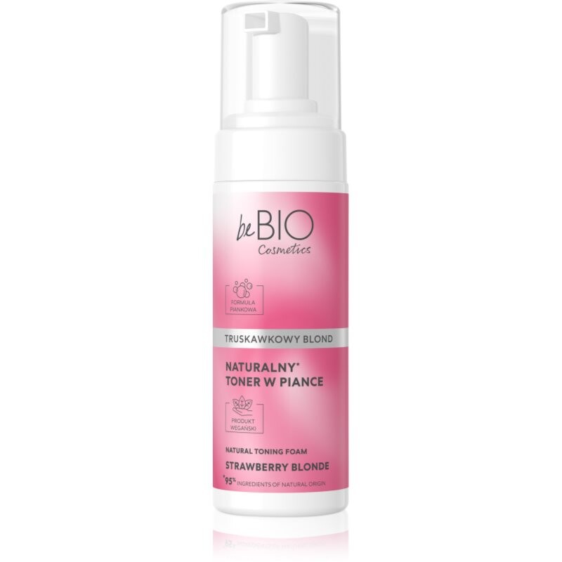 beBIO Natural Foam Toner Strawberry Blonde tónovacia pena na vlasy 120 ml
