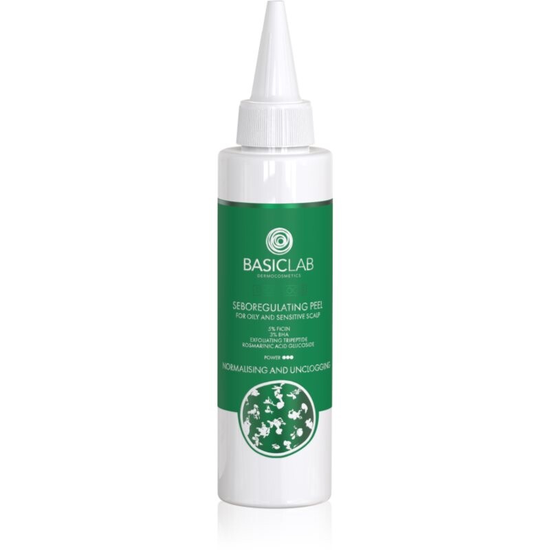 BasicLab Dermocosmetics Trichologis exfoliačné peelingové sérum pre mastnú pokožku hlavy 150 ml