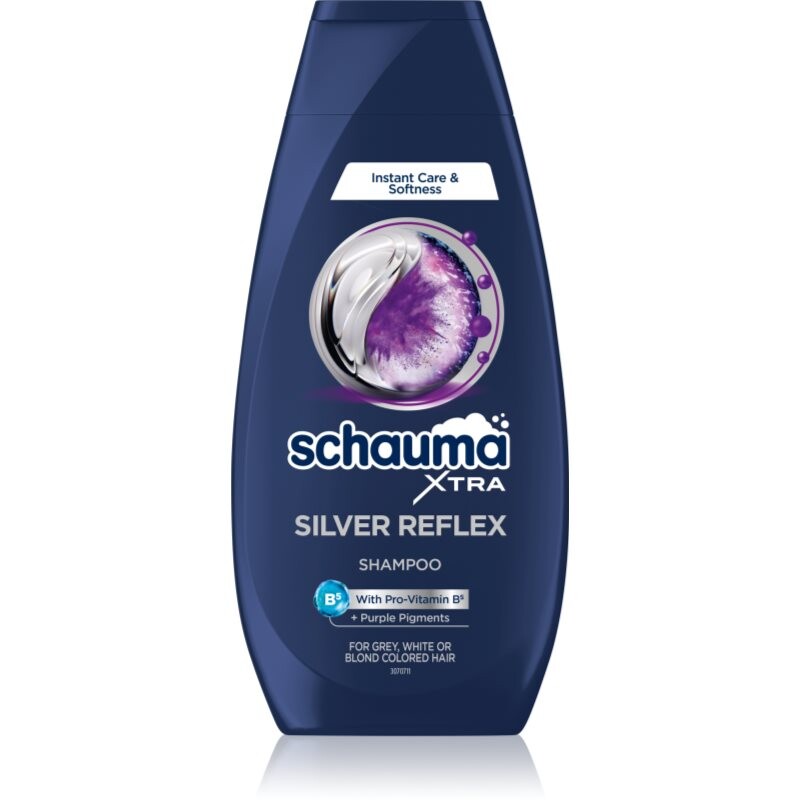 Schwarzkopf Schauma Silver Reflex šampón neutralizujúci žlté tóny pre zosvetlené, melírované studené blond vlasy 350 ml