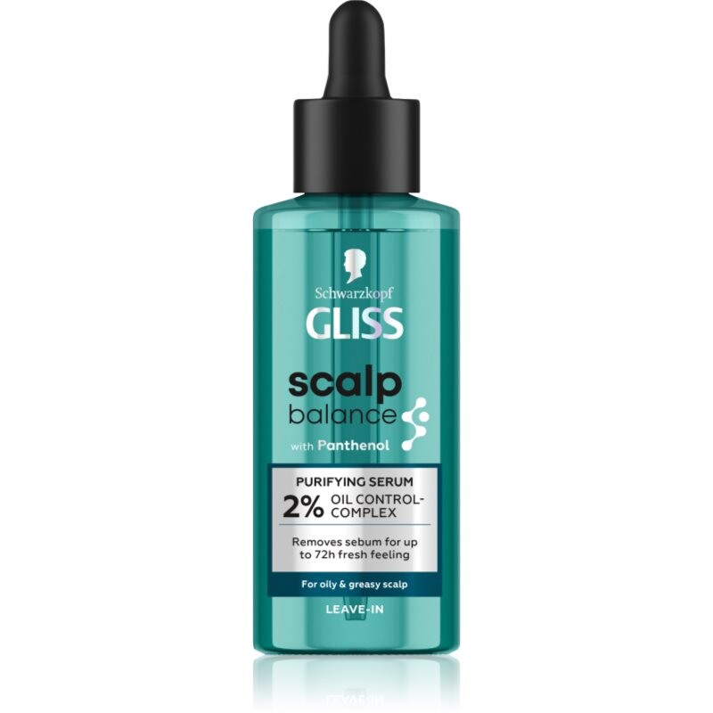 Schwarzkopf Gliss Scalp Balance hĺbkovo čistiace sérum pre vlasovú pokožku na mastné vlasy 100 ml