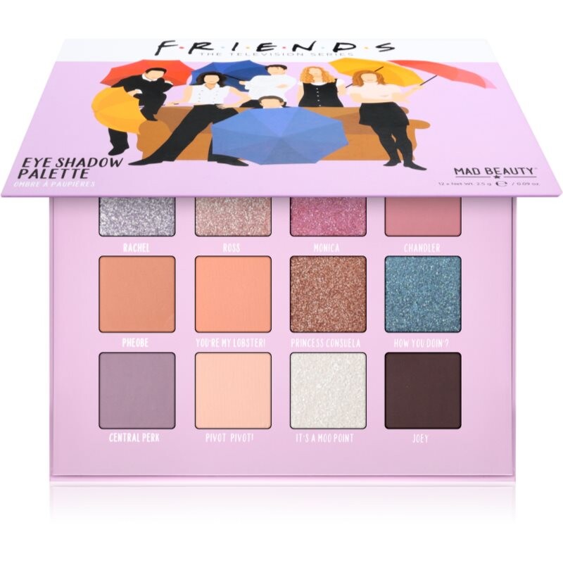 Mad Beauty Friends paletka očných tieňov 12x2.5 g