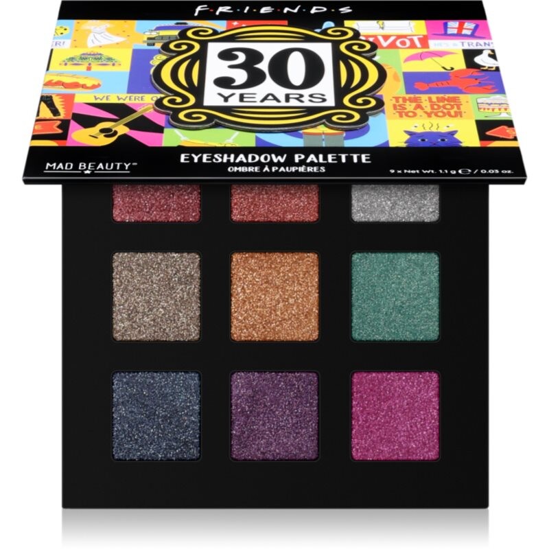 Mad Beauty Friends 30 Years paletka očných tieňov 9x1.1 g