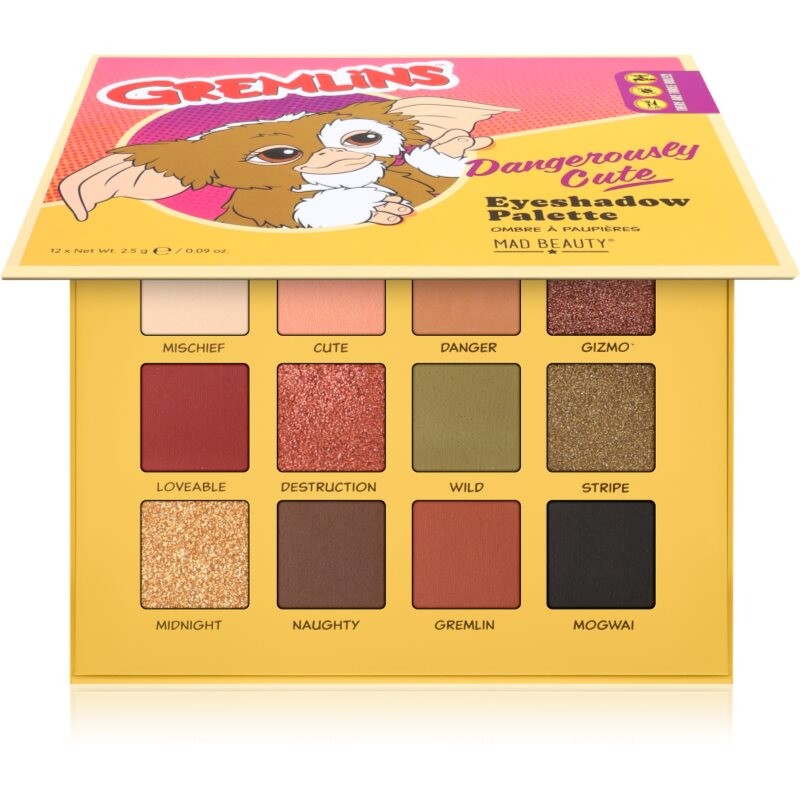 Mad Beauty Gremlins paletka očných tieňov 12x2.5 g