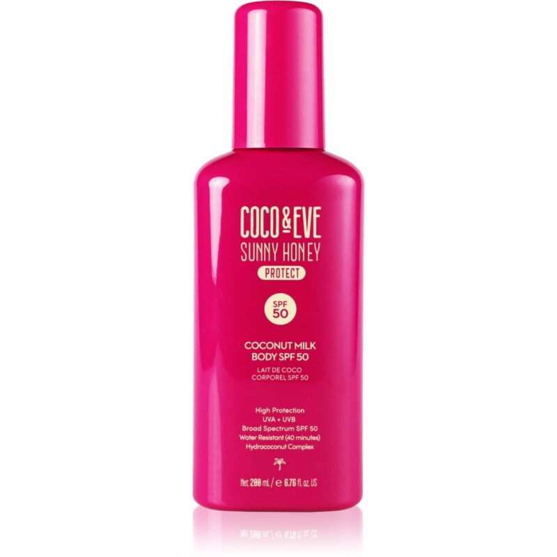 Coco & Eve Sunny Honey Coconut Milk Body SPF50 opaľovacie telové mlieko SPF 50 200 ml
