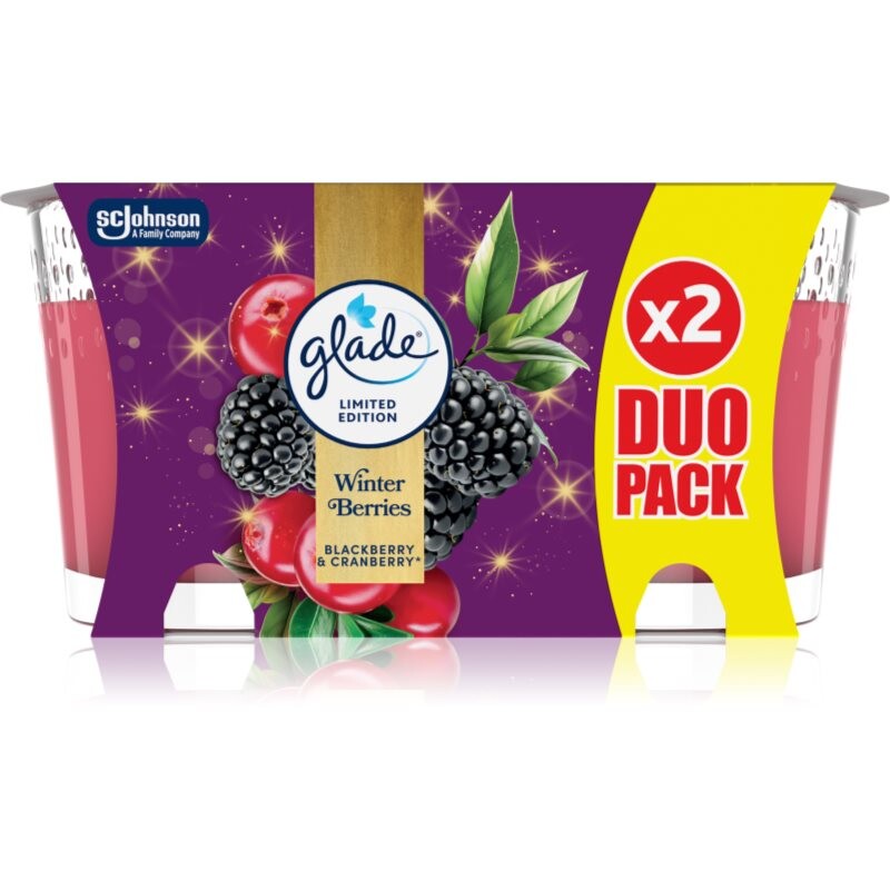 GLADE Winter Berries vonná sviečka DUOBALENIE 2x112 g