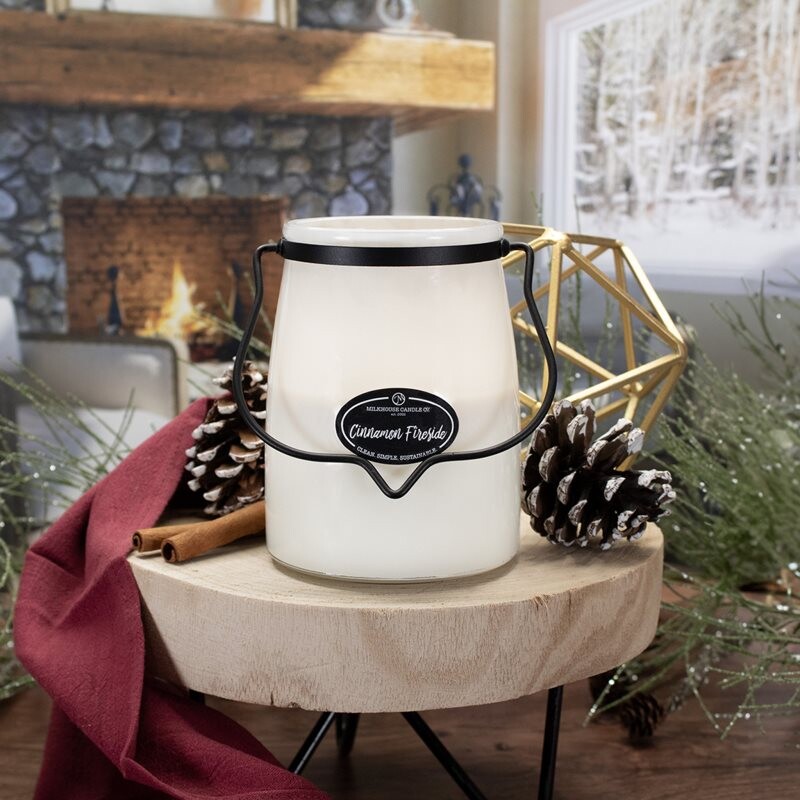 Milkhouse Candle Co. Creamery Cinnamon Fireside vonná sviečka Butter Jar 624 g