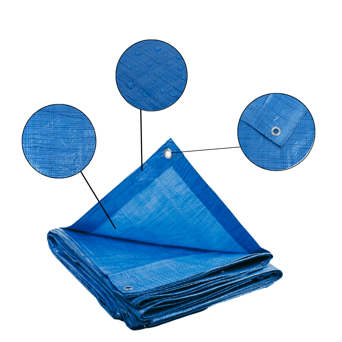 Krycia plachta modrá 10x20m 60g/m2