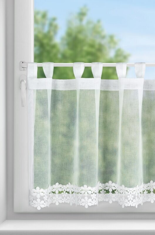 ArtFir Krátka záclona KAJA PU | biela 150 x 70 cm