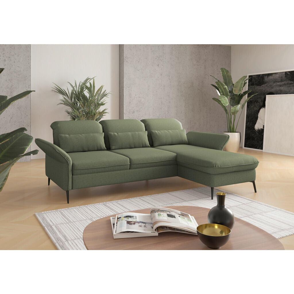 Sit & More ROHOVÁ SEDAČKA, textil, olivovozelená