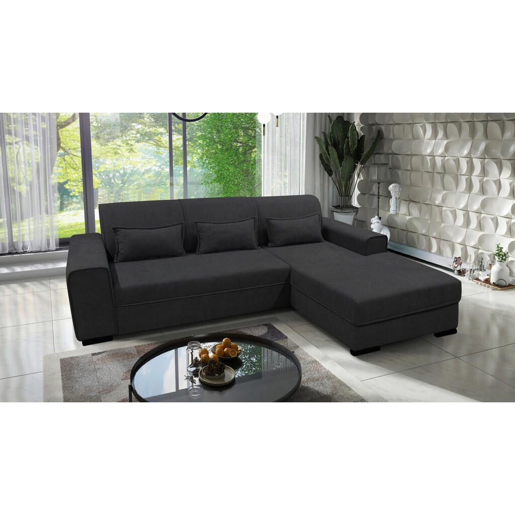 MID.YOU ROHOVÁ SEDAČKA, textil, tmavosivá