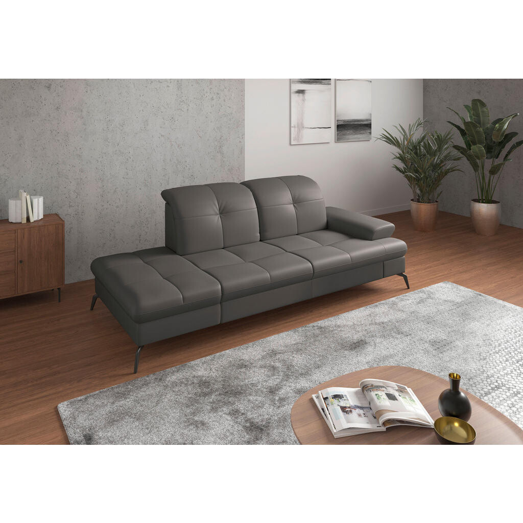 Sit & More LEŇOŠKA, textil, koža, mokka