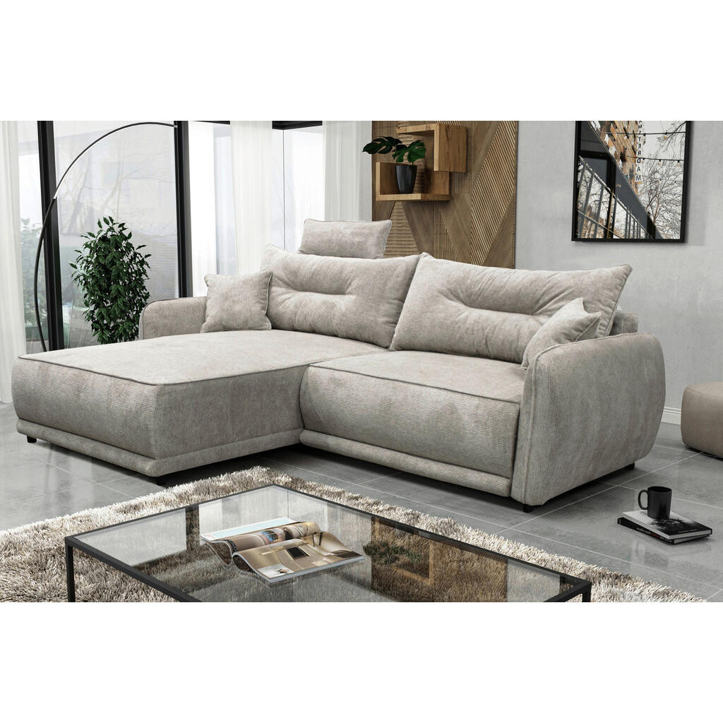 MID.YOU ROHOVÁ SEDAČKA, textil, sivohnedá