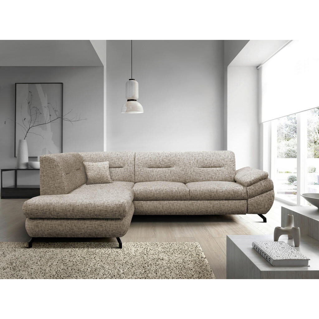 MID.YOU ROHOVÁ SEDAČKA, textil, svetlohnedá