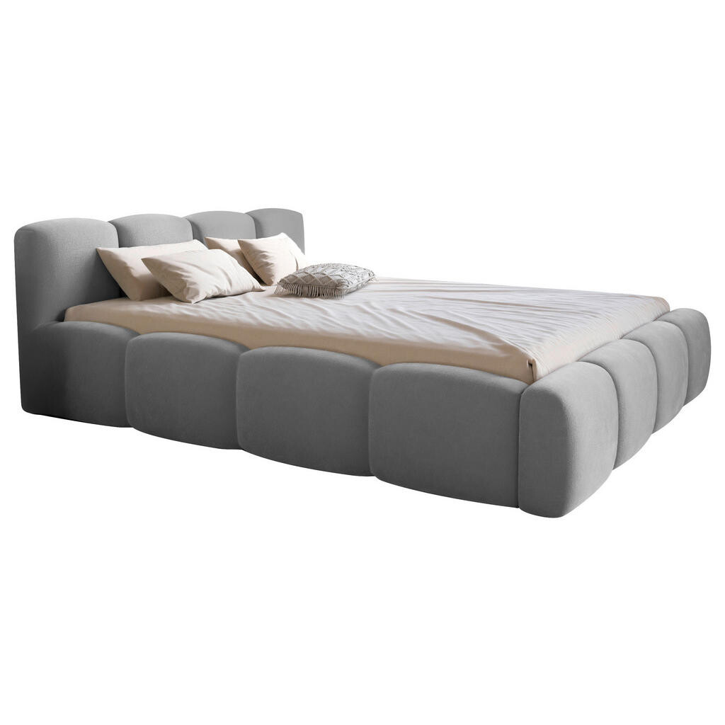 Carryhome ČALÚNENÁ POSTEĽ, 180/200 cm, svetlosivá