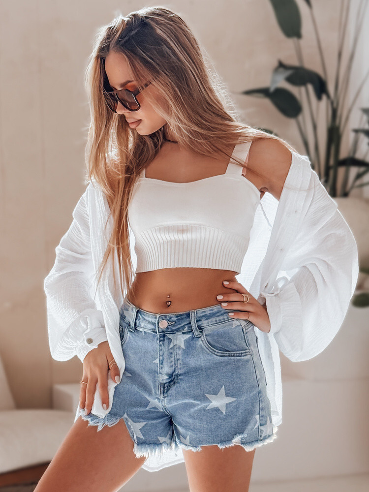 Dámske džínsové šortky MOONSTAR blue FashionStreet SY0471 L