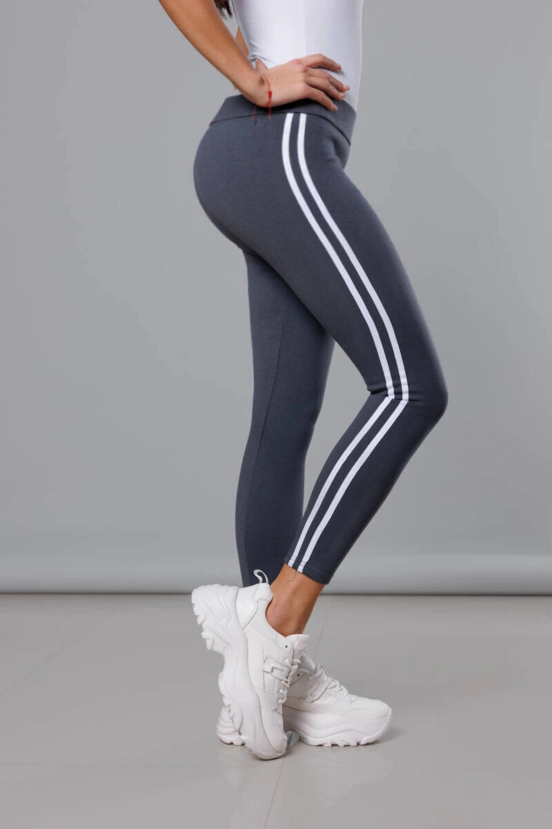 Dámske bavlnené legíny (YW06038) Graphite - Dobrý vzhľad XL