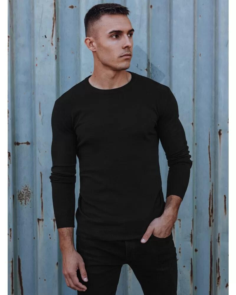 Pánsky sveter wx2226 čierny - DStreet L