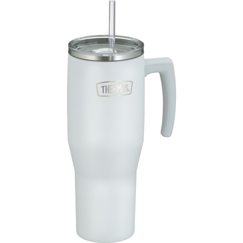 Termohrnček s madlom a slamkou Thermos Refreshing 1100 ml - biely