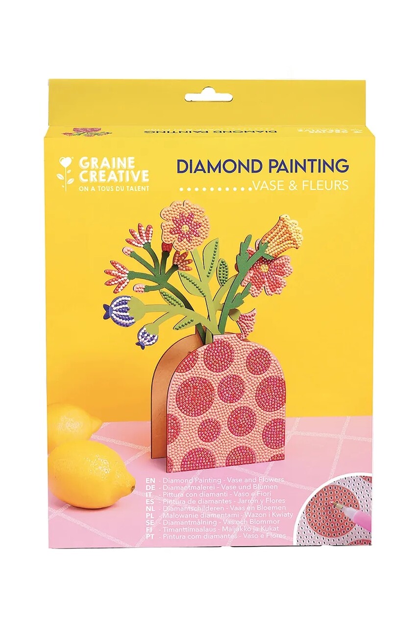 Sada na dekoráciu váz diy Graine Creative Diamond Painting 19,5 x 24,5 x 5 cm