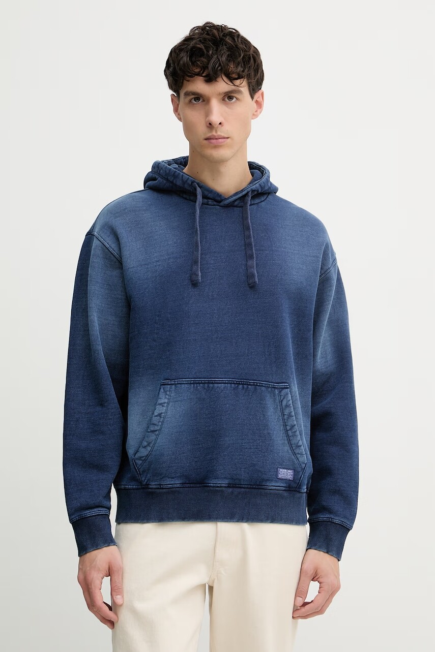 Pánska bavlnená mikina s kapucňou Guess TERRY