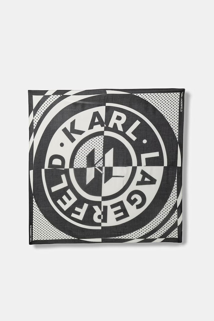 Dámska šatka s prímesou hodvábu Karl Lagerfeld K/CIRCLE