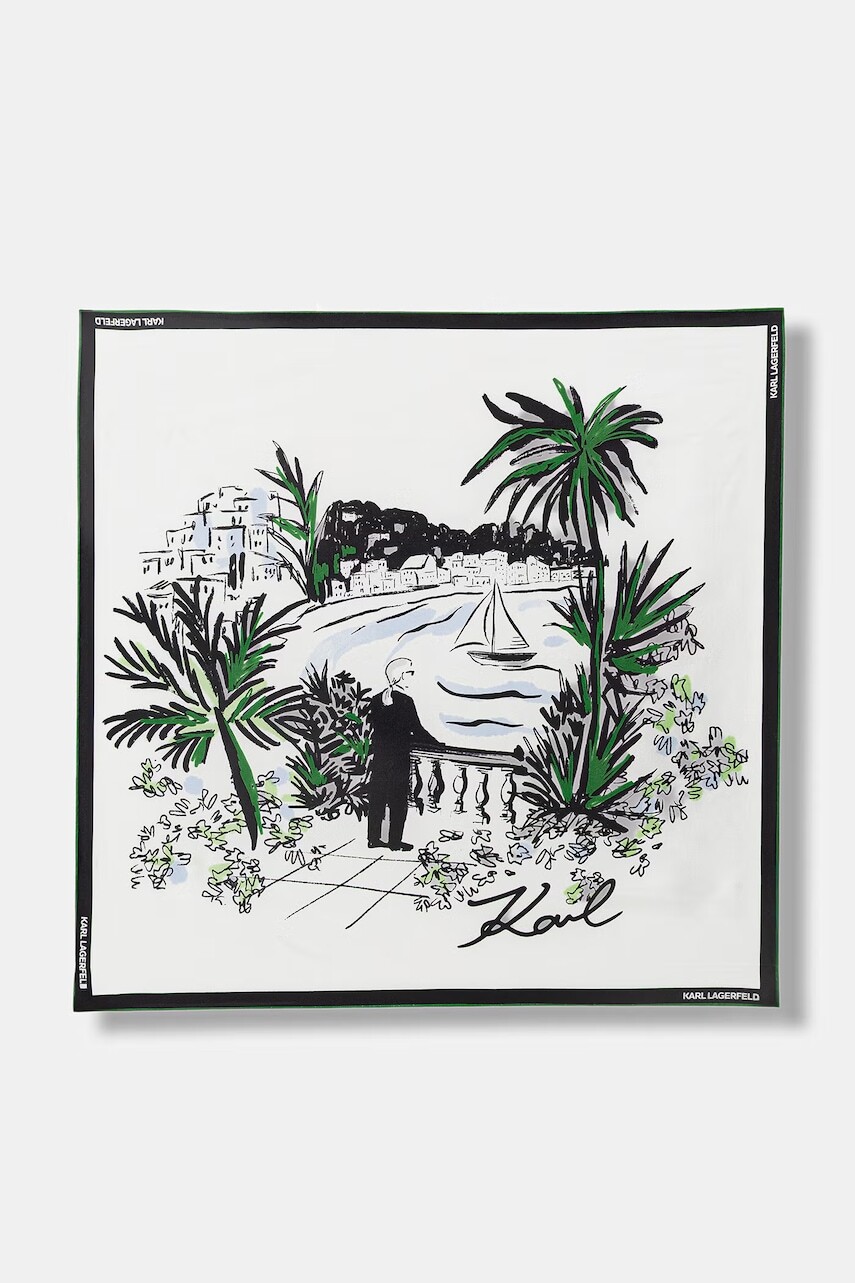 Dámska hodvábna šatka Karl Lagerfeld K/SIGNATURE