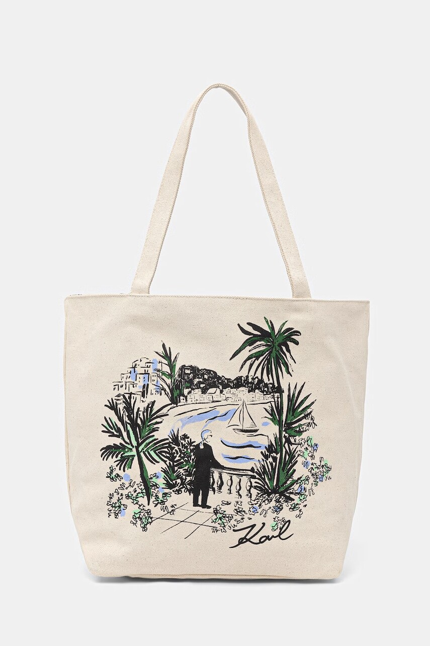 Dámska bavlnená kabelka typu shopper Karl Lagerfeld  K/ESSENTIAL