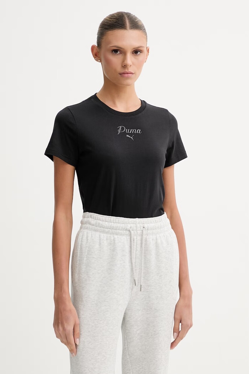 Puma tričko dámske bavlnené Essential Script