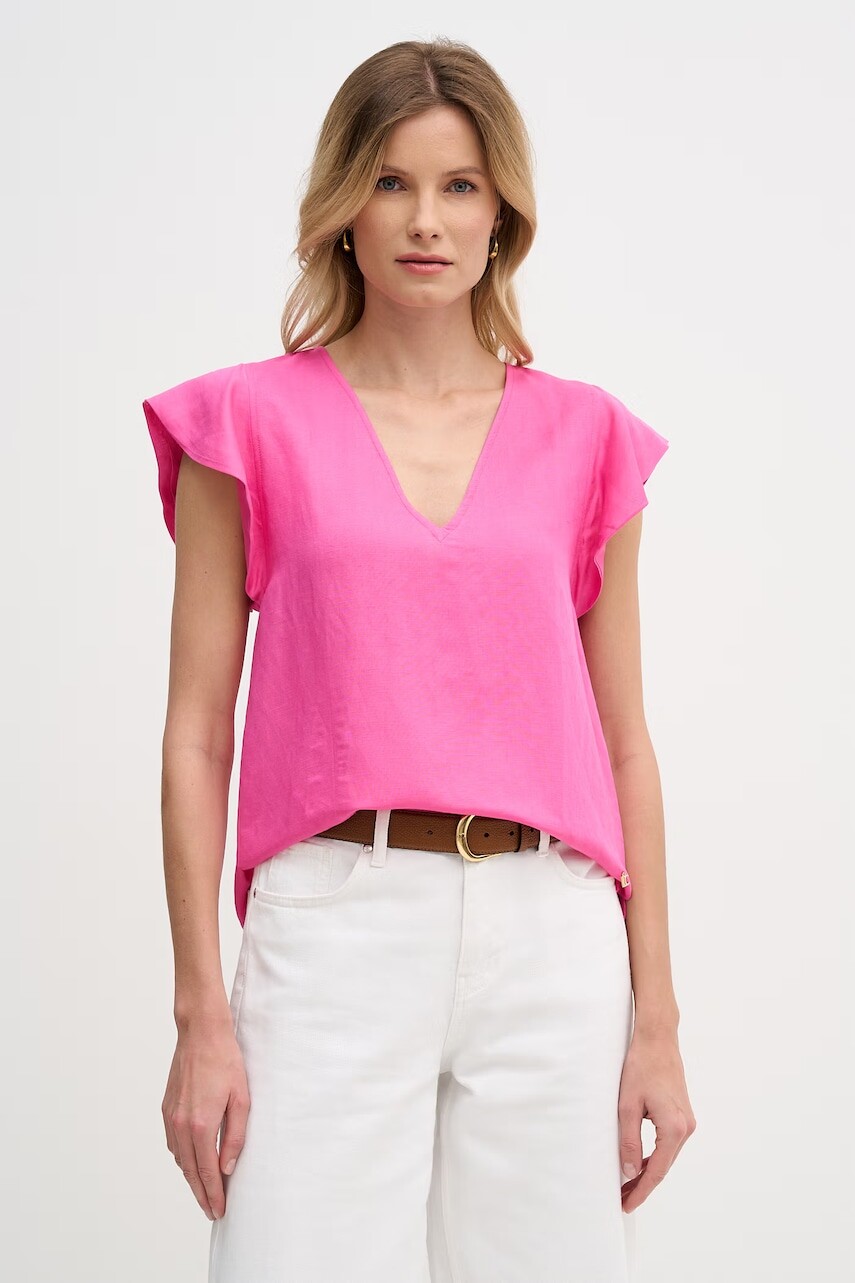 Lola Casademunt blúzka dámska s ľanom