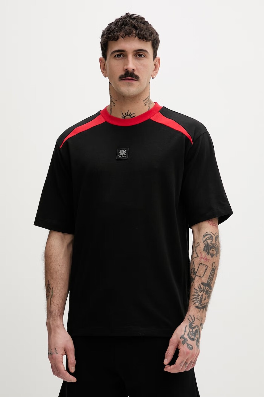 HUGO tričko pánske bavlnené Dedril_RB