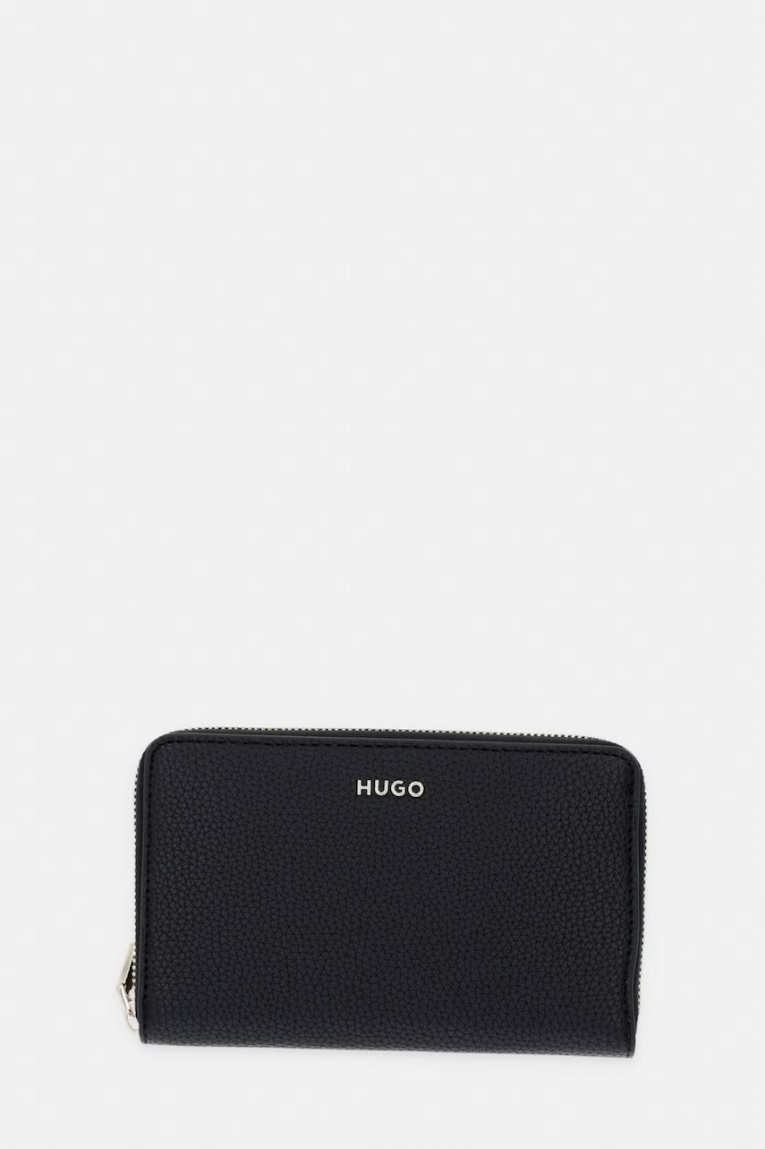 HUGO peňaženka dámska z imitácie kože Orin_Wallet Zip Ar.