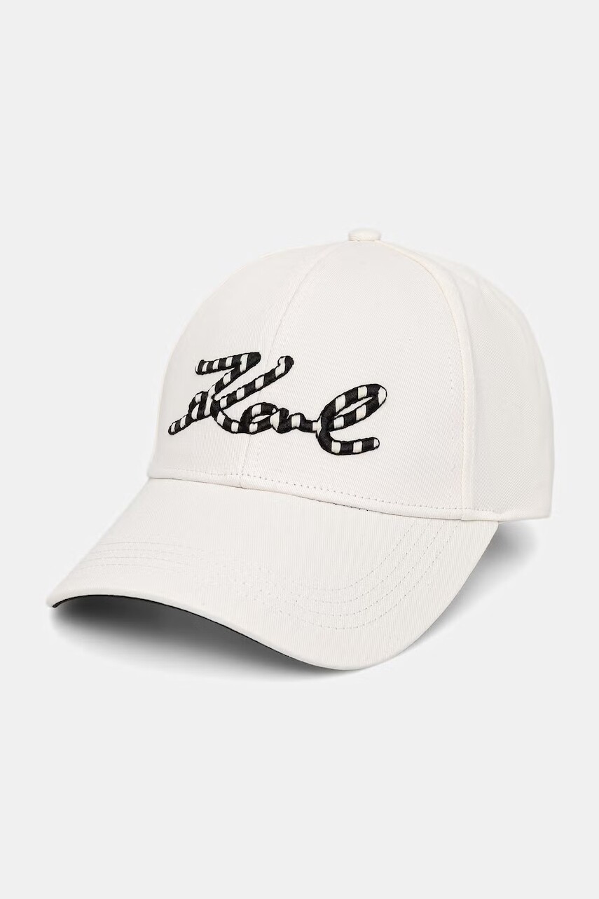 Dámska bavlnená šiltovka Karl Lagerfeld K/SIGNATURE