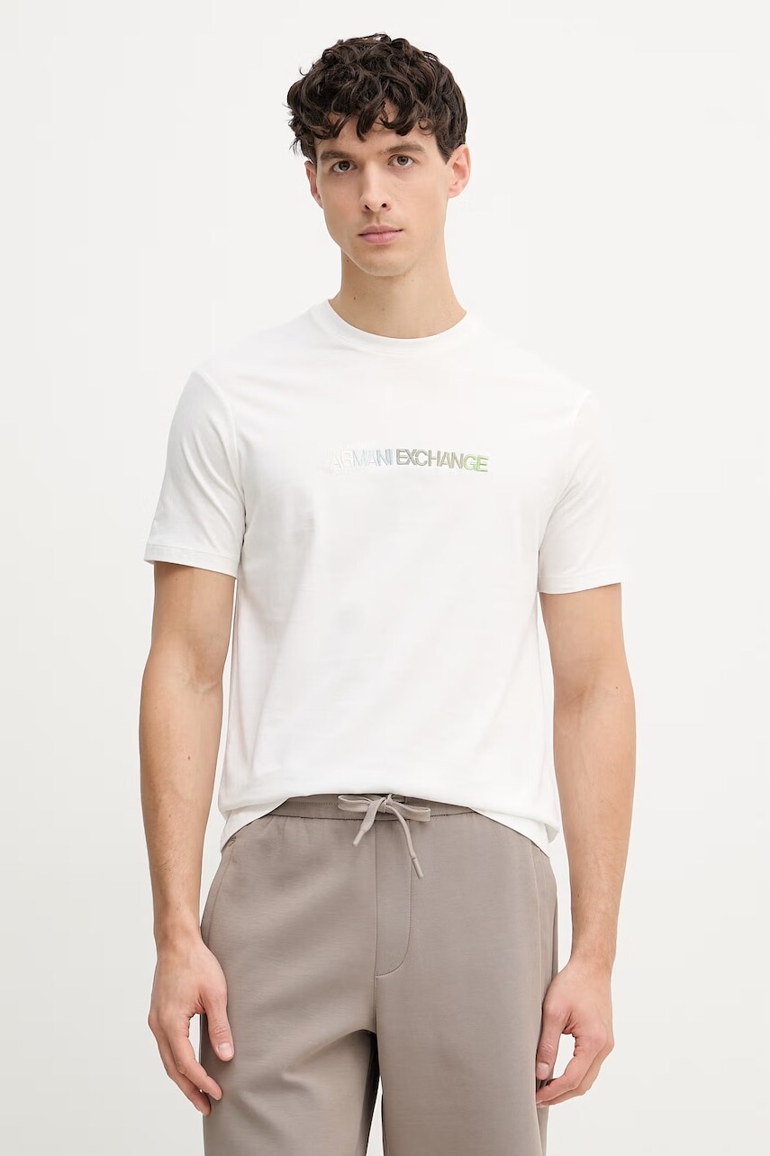 Pánske bavlené tričko Armani Exchange