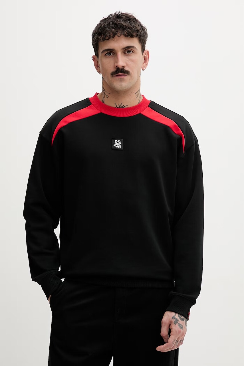 Pánska bavlnená mikina HUGO Davalio_RB