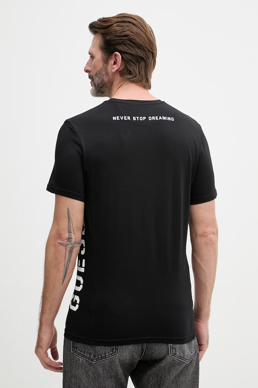 Guess tričko pánske bavlnené s elastanom LIAM