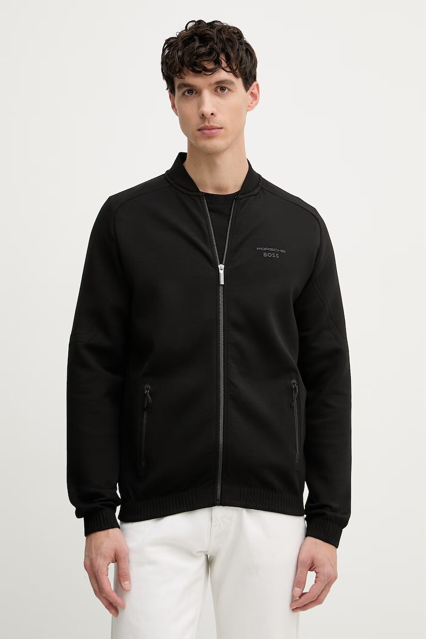 BOSS Green mikina na zips pánska BOSS X PORSCHE