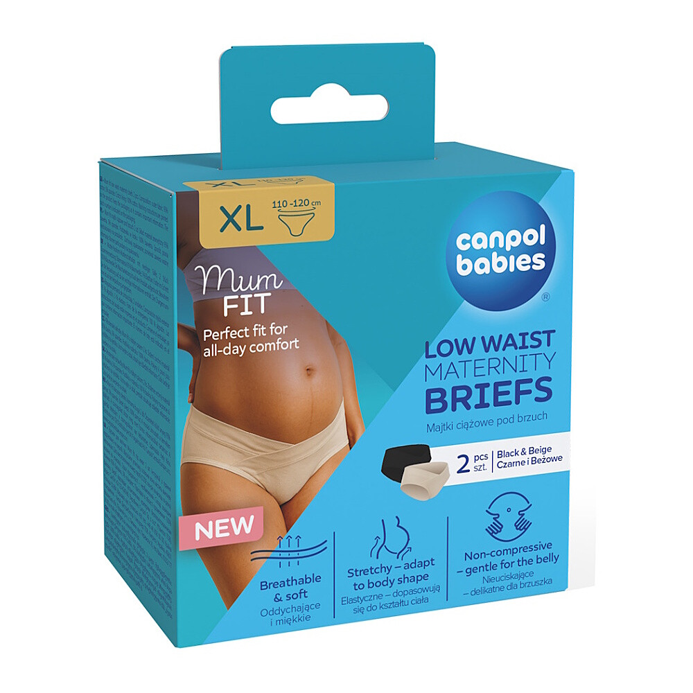 CANPOL BABIES Tehotenské nohavičky s nízkym pásom mum fit XL 2 kusy